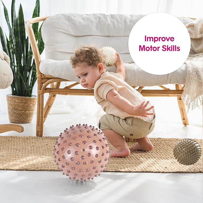 Edushape The Original Sensory Ball for Baby - 7" Baby Ball that Helps Enhance Gross Motor Skills for Kids Aged 6 Months & Up - Vibrant, Colorful and Unique Toddler Ball