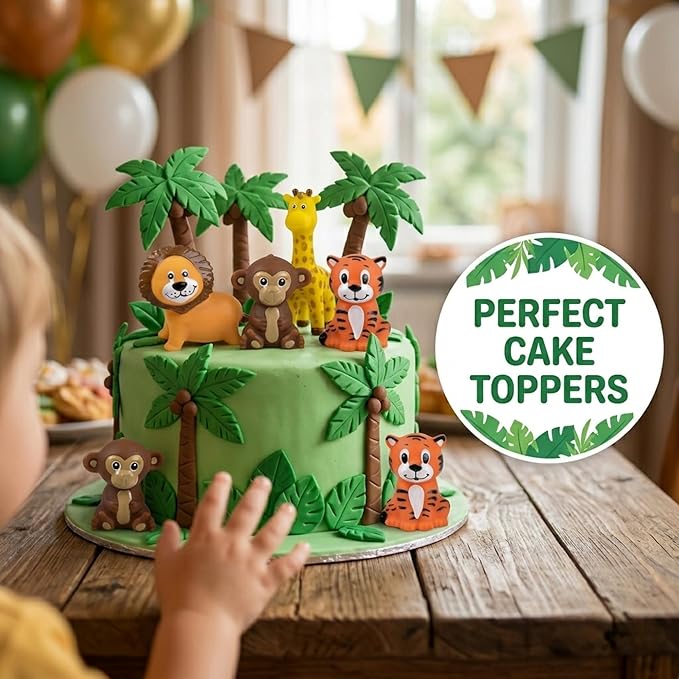 ArtCreativity Vinyl Zoo Animals Toys (Pack of 12) - Assorted Squeezable Toys Safari Animals Figures - Safari Birthday Party Favors for Kids, Jungle Figures for Fun Bath & Play Time