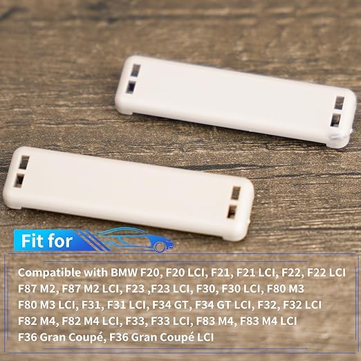 Rlydm Seat Safety Belt Buckle Limit Stop Clamp Clip 72118469012 for BMW 1 2 3 4 Series, Replace# 8469012, 72111862636, 72111845044, 72111845043, 72110391738, 133 25 13325, Beige