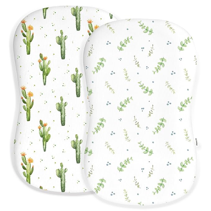 Baby Lounger Cover for Boys and Girls, Soft Breathable Polyester Cover, Fits Most Lounger Pillows, Cute Patterns, Durable and Machine Washable (Desert Green, Envelope)