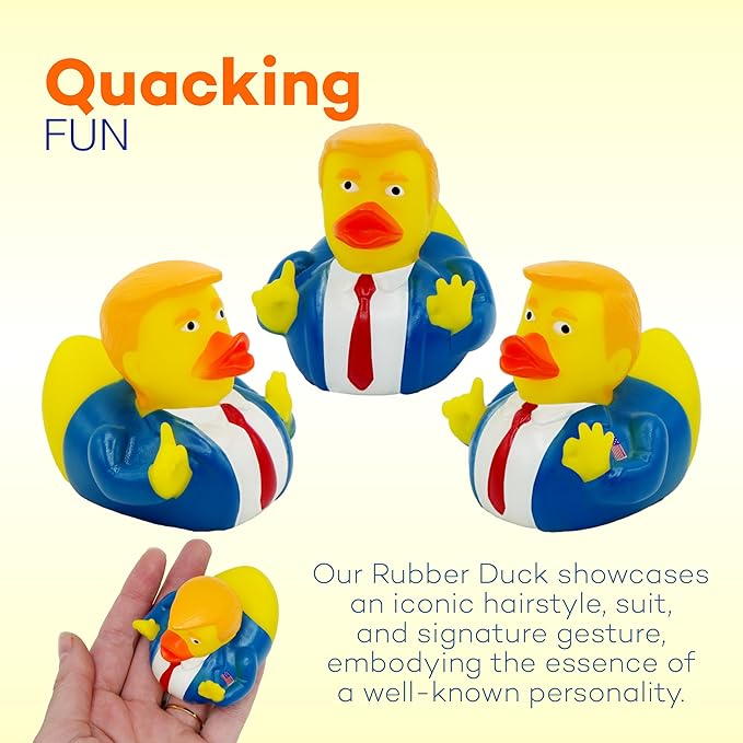4E's Novelty 6 President Rubber Ducks Bulk - Pack of 6 - Small 2.3 Inch, Rubber Duckies Great for Jeep Ducking, Christmas White Elephant Exchange Gag Gift for Adults