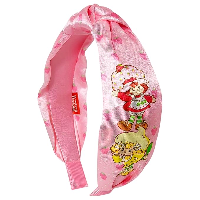 LUV HER Licensed Strawberry Shortcake Knotted Headband - Thick Headbands For Girls - One Size Fit All - Hair Accessories For Her Ages 3+