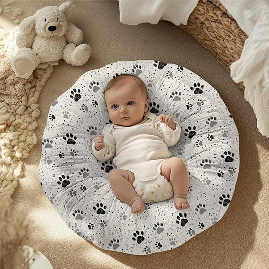 Classic Paws Baby Lounger Cover Removable Soft Slipcover for Newborn Baby Padded Lounger Infant Floor Seat Cover for Boys Girls Baby Essentials