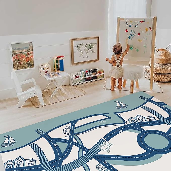 The Shwally PlayMat - Soft Baby Play Mat - Reversible Foam Floor Mat - Waterproof, Wipe-Clean, Durable, Non-Toxic and Hypoallergenic - Large (6.5' X 4.5')