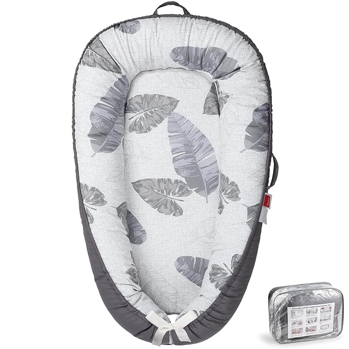 BUTOA Baby Lounger - Breathable & Soft Baby Nest, Portable and Lightweight Tummy Time Lounger for Home and Travel, Ideal Newborn Babies Essentials Baby Shower Gifts