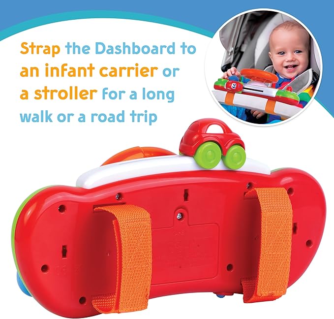 HAP-P-KID My First Baby Stroller Toy, Toddler Steering Driving Wheel, Car Seat Educational Learning Driver Toys, Pretend Drive Dashboard, Infant Baby Preschool Gift 6 7 8 9 10 11 12 Month 1 Year Old
