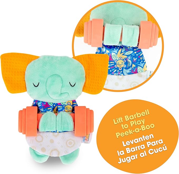 BEBE FUERTE Move & Groove Crinklie Elephant by Robin Arzon - Baby Crinkle Toys - Sensory Toys for Fine Motor Skills - Baby and Toddler Gifts for Ages 0 Months and Up