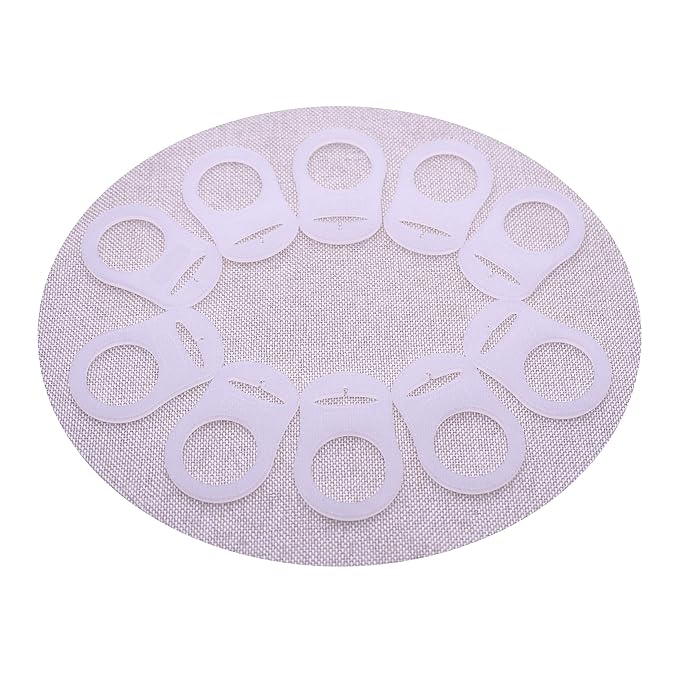 Soft Silicone Adapter Rings Baby Pacifier Clips Holders for Button Style Dummy Soother Teething Ring (White) 10pcs …