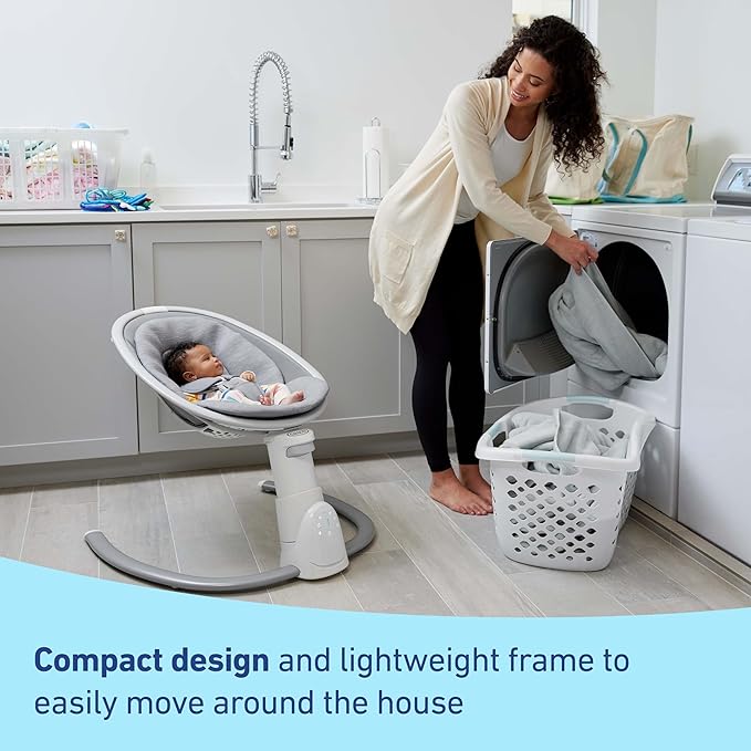 Graco Soothe 'n Sway Bluetooth 3-in-1 Baby Swing — Grows with Your Child —Multiple Soothing Settings and Bluetooth Connectivity