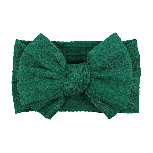 LemonSpace Handmade Baby Girls Headbands Bows Soft Stretchy Nylon Hair Bands Hair Accessories with Bows for Newborn Baby Girls Infant Toddlers Kids(Green)