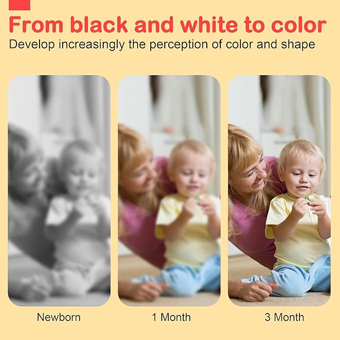 URMYWO Black and White Baby Toy, Tummy Time High Contrast Newborn Toys 0-3 Months, Soft Baby Book, Visual Stimulation Montessori Sensory Infant Toys 0-6-12 Months, Boy Girl Shower Gift, Easter Stuffer