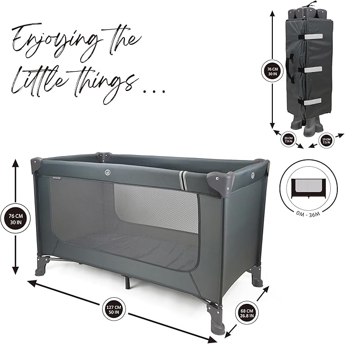 509 Travel Bed - Kids Play Yard/Play Center - Easy to Fold, Compact & Lightweight, Ages 6-36 Months