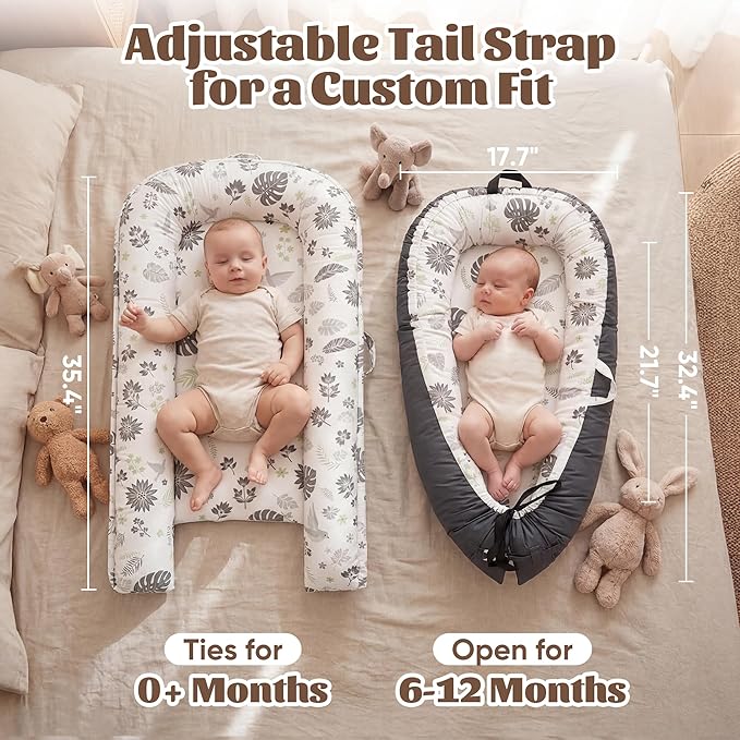 Baby Lounger for Newborn, Baby Lounger Covers & Soft Baby Nest Cover Babies Essentials Gifts,Dock A Tot Portable Infant Lounger