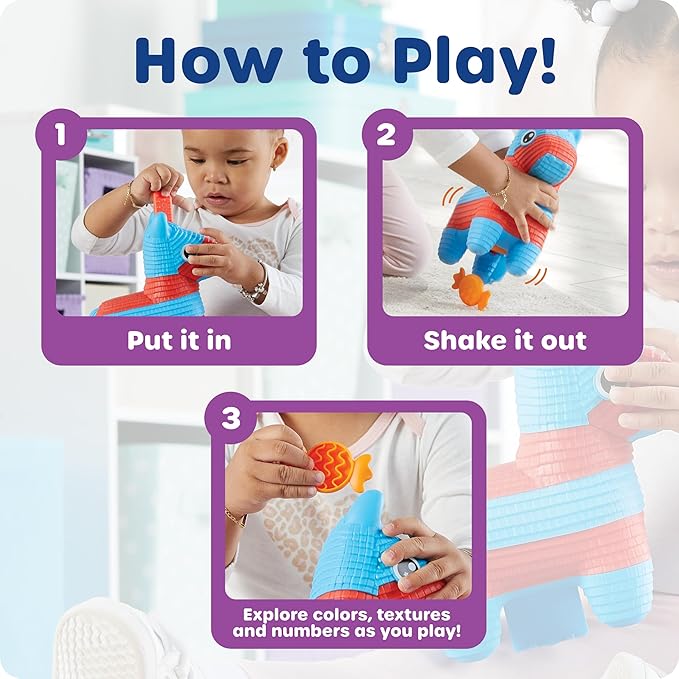 Learning Resources Pia the Fill & Spill Piñata - Toddler Montessori Sensory Toys, Preschool Activities, Counting Manipulatives, Color Sorting, Fine Motor Skills, Birthday Gifts for Boys and Girls