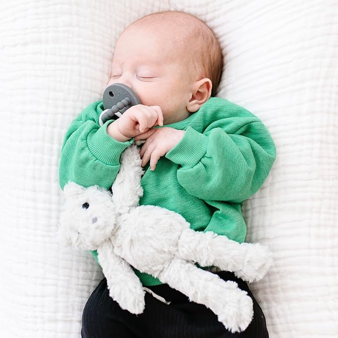Ryan & Rose Cutie Cuddle Pacifier Holder Animal (Grey)