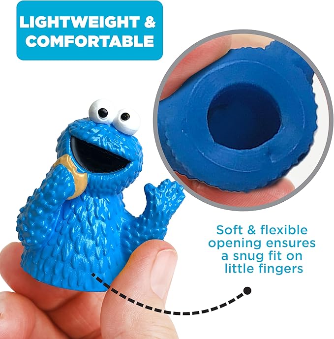 Sesame Street 5 Piece Finger Puppet Set - Easter Basket Stuffers, Easter Egg Fillers, Easter Decorations, Party Favors, Educational, Playtime, Bath Toys (69230), 0.14 pounds