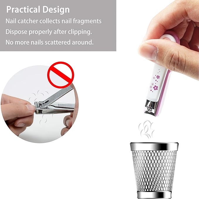 PAFASON Baby Safety Nail Clipper Cutter Trimmer with Nail Catcher and Baby Glass Nail File, Czech Float Glass, Stainless Steel Ideal for Young Children Infant, Newborns Toddlers