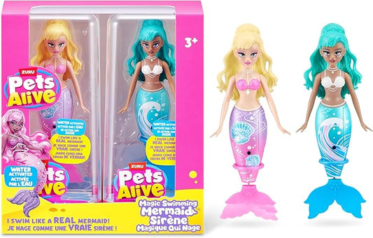Pets Alive Magic Swimming Mermaid 2 Pack (Sea Shell & Sea Wave) by ZURU