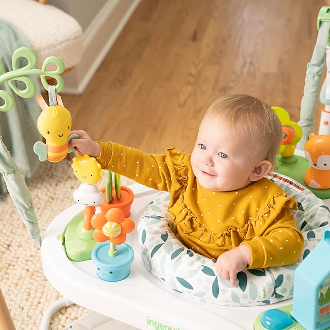 Ingenuity Tummy-to-Toes 6-in-1 Milestone Center, Play Gym, Foldable Mat, Music and Nature Sounds, Lights, Activity Jumper, Table, Playhouse, for Ages 0-48 Months