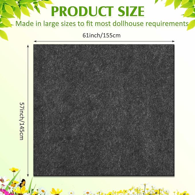 Kids Outdoor Playhouse Mat for Baby Toddlers, 61'' x 57'' Non Slip Washable Activity Rug Playhouse Accessories for Floor Home Ground Children Portable