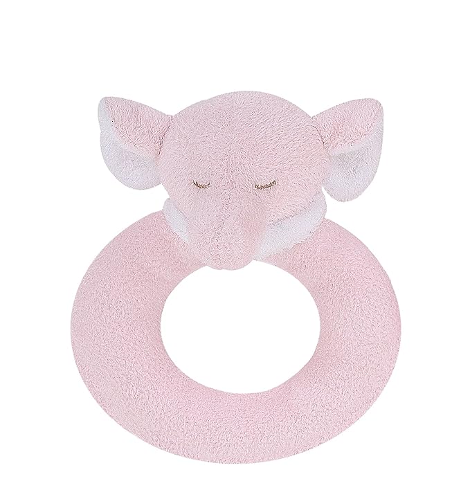 Angel Dear - Pink Elephant, Ring Rattle