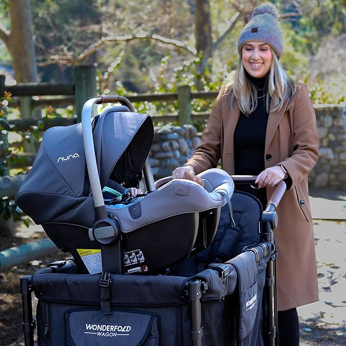 WONDERFOLD Stroller Wagon Car Seat Adapter - Secure Attachment for Infant Car Seat Makes Room for Baby and 2 Kids in Opposite Seats (W4 Series, Not Compatible with L & Pro)