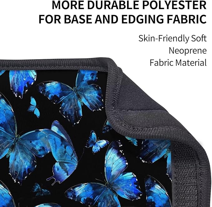 2PCS Car Seat Belt Cover Cushion Butterfly Seatbelt Shoulder Blue Butterflies Soft Car Seat Belt Strap Cushion Protect Your Neck and Shoulder Car Accessories Seat Belt Pad for Car Truck Vans
