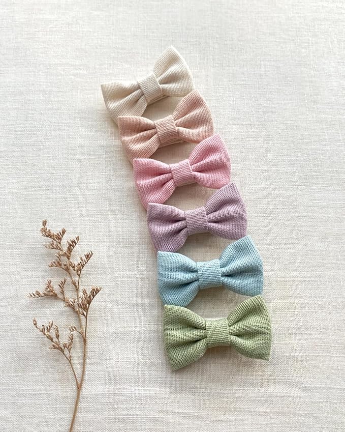 Cherssy Hair Bow Clips for Girls, 20pcs 2" Neutral Fully Lined Alligator Clips and Baby Barrettes, Non Slip Hair Accessories for Infants Toddlers School Age Girls