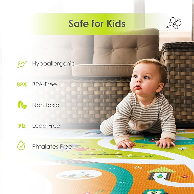 bblüv - Mülti (Miles) - Reversible Play mat - Environmentally Friendly and Chemical-Free Material B0173