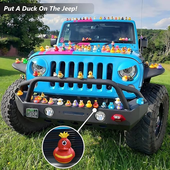 88 Pack Rubber Duck for Jeep Bath Toy Assortment Bulk Floater Duck for Kids Baby Showers Accessories Party Favors Birthdays Bath Time and More