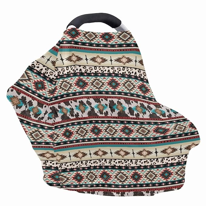Southwest Hippie Tribal Softy Car Seat Canopy for Babies Stretchy Nursing Cover Muti Use Cover for Shopping Cart,Car Seat,High Chair,Stroller