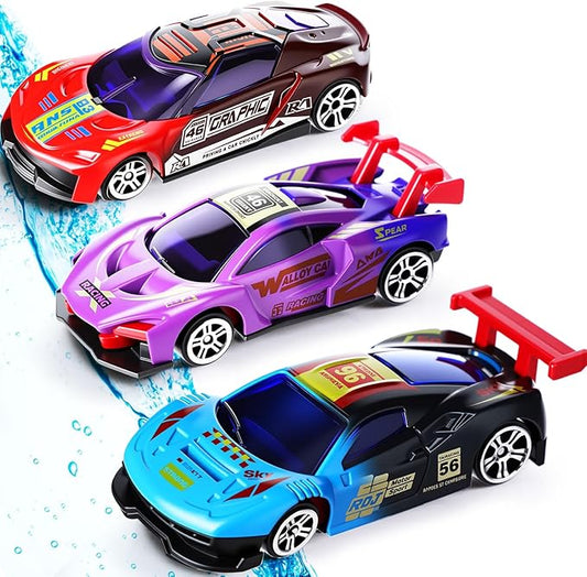 HyDren 3 Pcs Color Change Cars Vehicles in Water Color Changing Bath Car Goodie Bags Fillers Gift for Themed Party Favors (Retro)