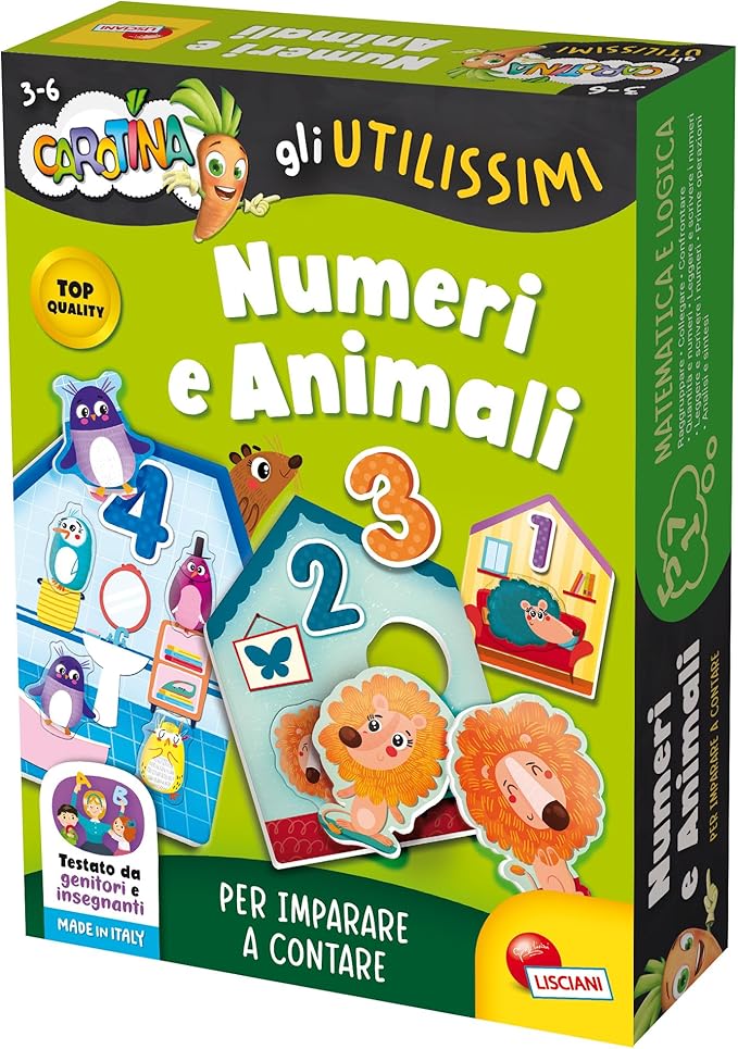 Liscianigiochi 102365 Carotene The Useful Numbers and Animals