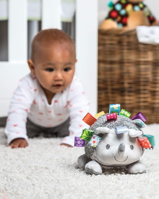 Mary Meyer 8-Inch Heather Hedgehog Soft Toy and Heather Hedgehog Baby Rattle Taggies Bundle