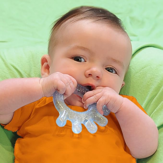 Green Sprouts Cooling Teether (2 Pack) Soothes Gums & Promotes Healthy Oral Development Safer Plastic Filled with Sterilized Water, Chill for Extra Relief, Textured Surface to Massage Gums