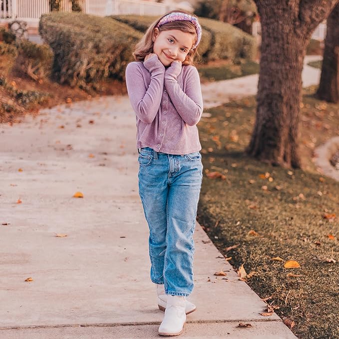 FROG SAC Sequin Knot Headband for Girls, Purple Knotted Hair Bands Accessories for Kids, Sparkly Iridescent Little Girl Headbands, Cute Fashion Hairbands for Tweens Stocking Stuffers for Children