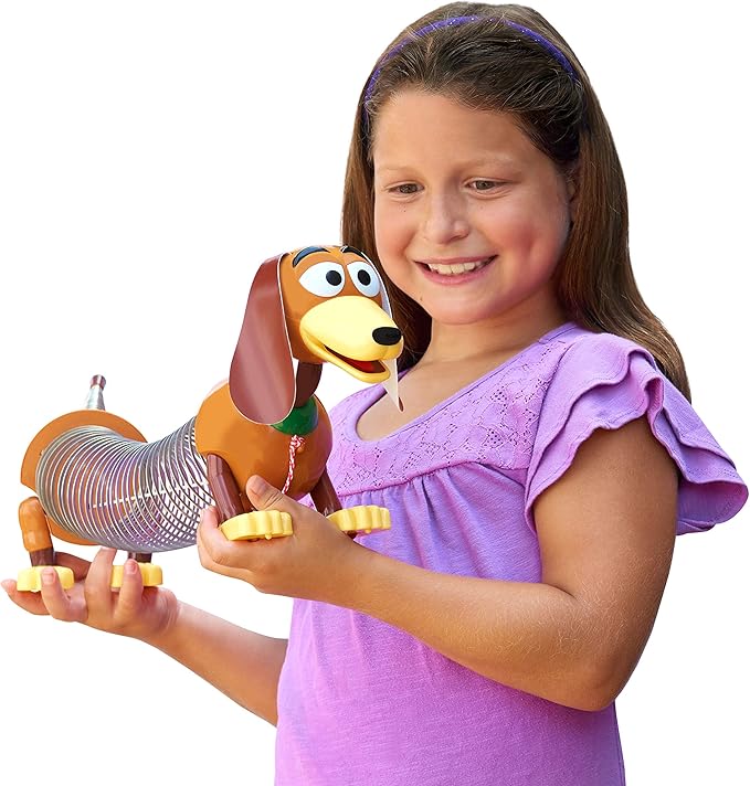 Disney and Pixar Toy Story Slinky Dog Pull Toy, Walking Spring Dog Toy, Classic Stretch Toy for Toddlers, Preschool Kids Toys Ages 18 Months and Up, Basket Stuffers by Just Play
