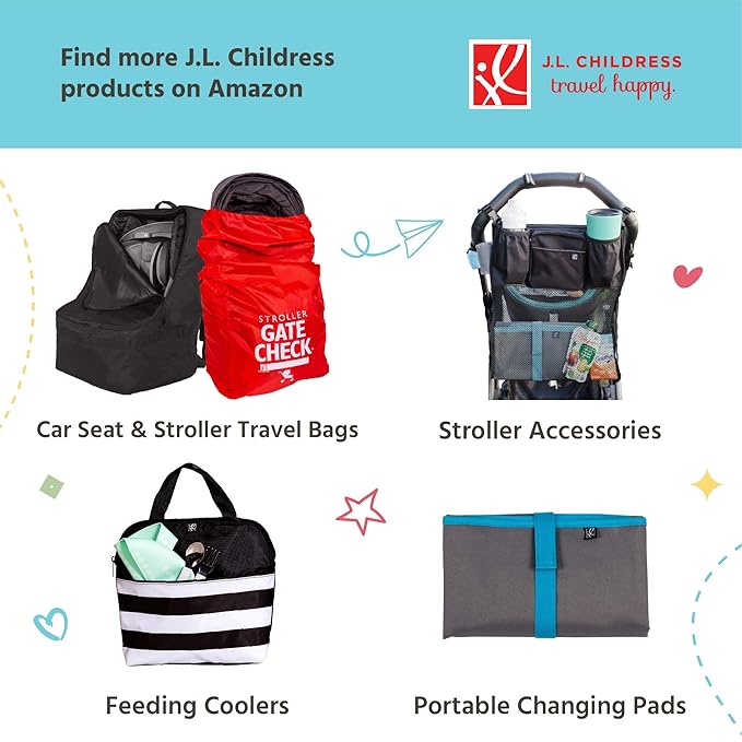 J.L. Childress Pacifier Pal - Pacifier Holder Case and Toy - Plush Binky Holder Toy - Developmental Toy Helps Calm Baby in The Car - Opens with One Hand - Fits 2-3 Binkys - Teal Owl