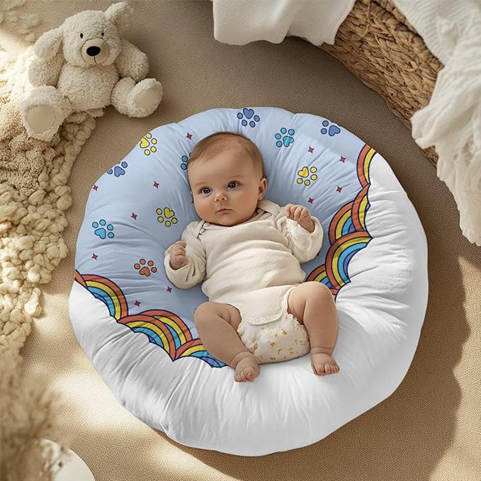Newborn Lounger Cover, Dog Paw Design Soft Newborn Lounger Cover Elastic Waterproof Baby Lounger Cover Comfortable Infant Recliner Cover for Girls Boys