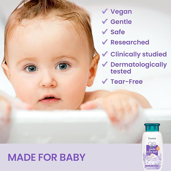 Himalaya Gentle Baby Bath, Gentle, Non-Irritating Cleanser for Nourishing Your Baby’s Skin, 6.76 oz