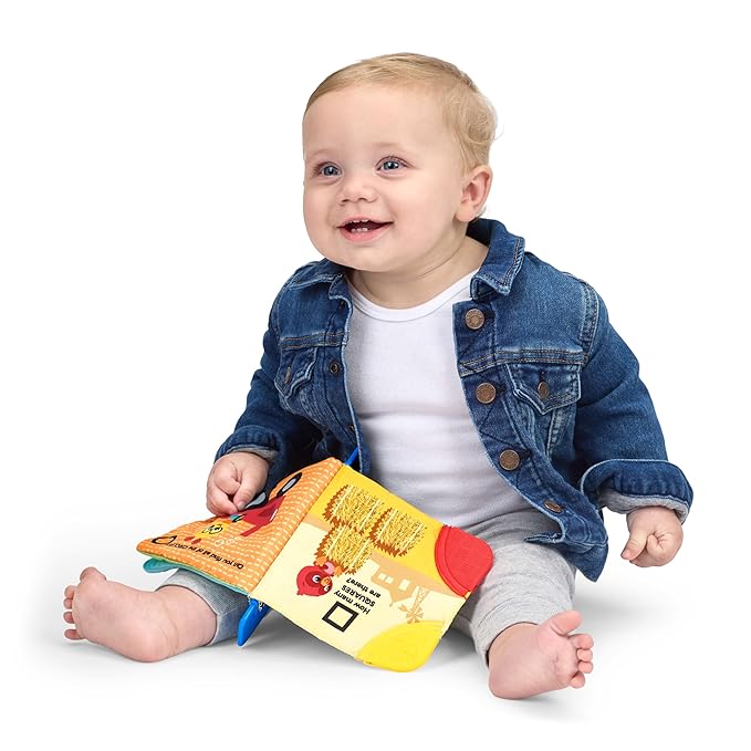 Baby Einstein Farm Explorers Shapes at The Farm Teether Book, Multisensory, Ages Newborn and Up