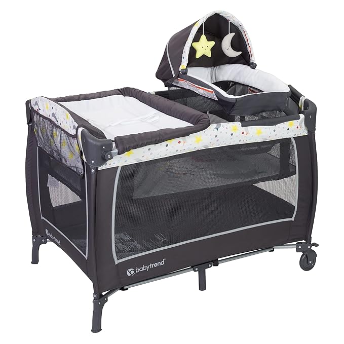 Baby Trend Passport Switch Modular Travel System, Bassinet & Car Seat Bundle with Lil' Snooze Deluxe II Nursery Center