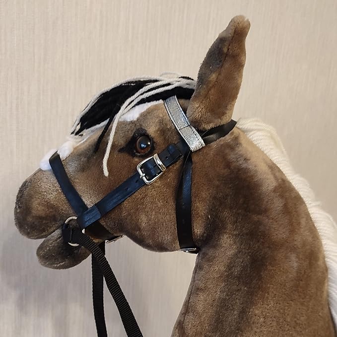 Brown Stick Hobby Horse A3 | Realistic Horse Head on Stick | Hobby Horse Whith Bridle