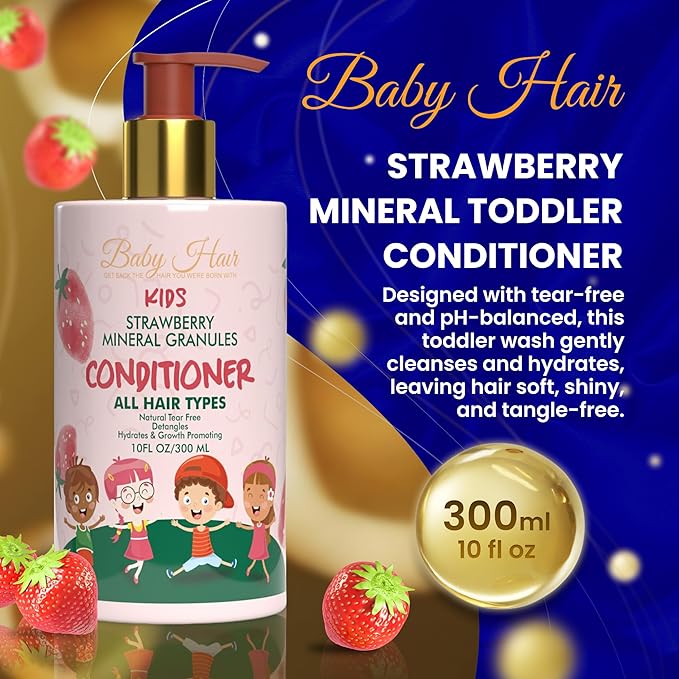 Baby Hair Kids: Vegan Strawberry & Mineral Granules Conditioner