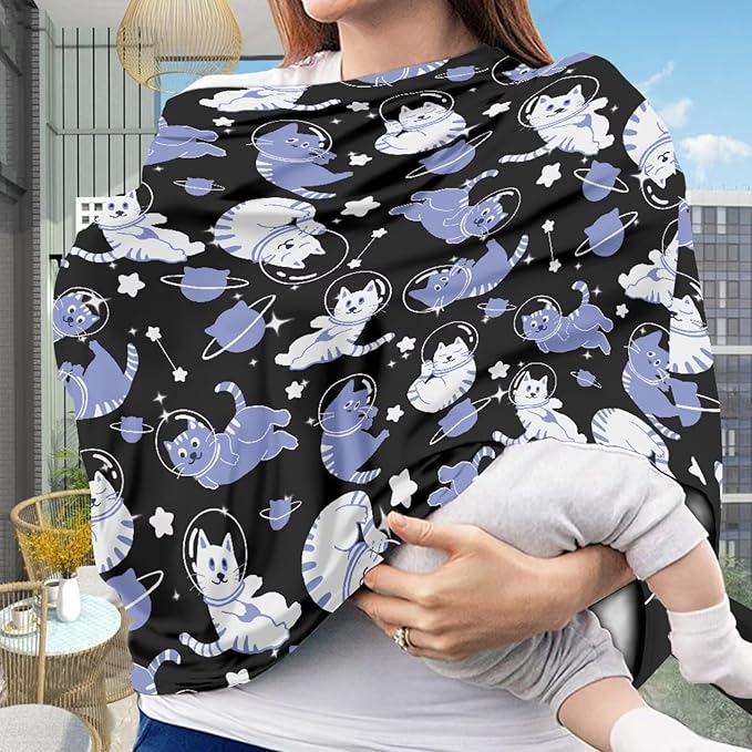 Dinosaur Car Seat Canopy Breastfeeding Cover - Multi Use Baby Stroller and Carseat Cover, All Weather Breastfeeding Covers, Boys and Girls Shower Gifts