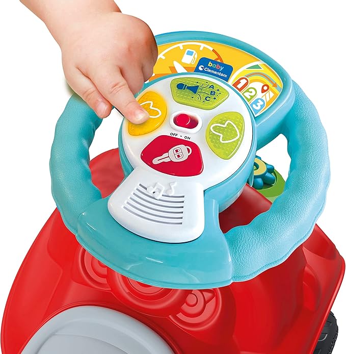 Clementoni - 17747 - Nicolò Go Go 3 in 1 - Ride-on Machine, Talking Educational Electronics, First Steps, Lights and Sounds, Children's Game 1 Year Old - Made in Italy