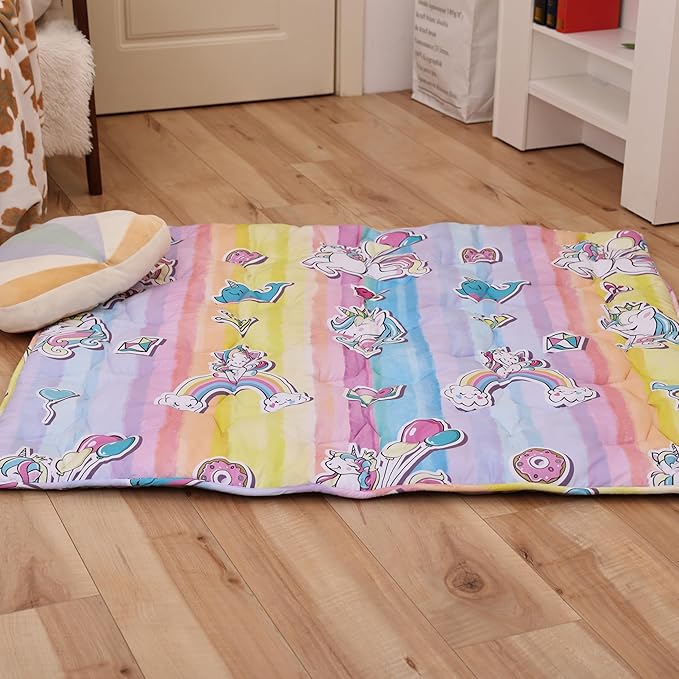Baby Play Mat for Floor,72"×59"Thicken Ultra Large&Soft Playmat,Washable Playpen Mat Non-Slip Baby Crawling Mat for Babies Floor Tummy time(Unicorn)