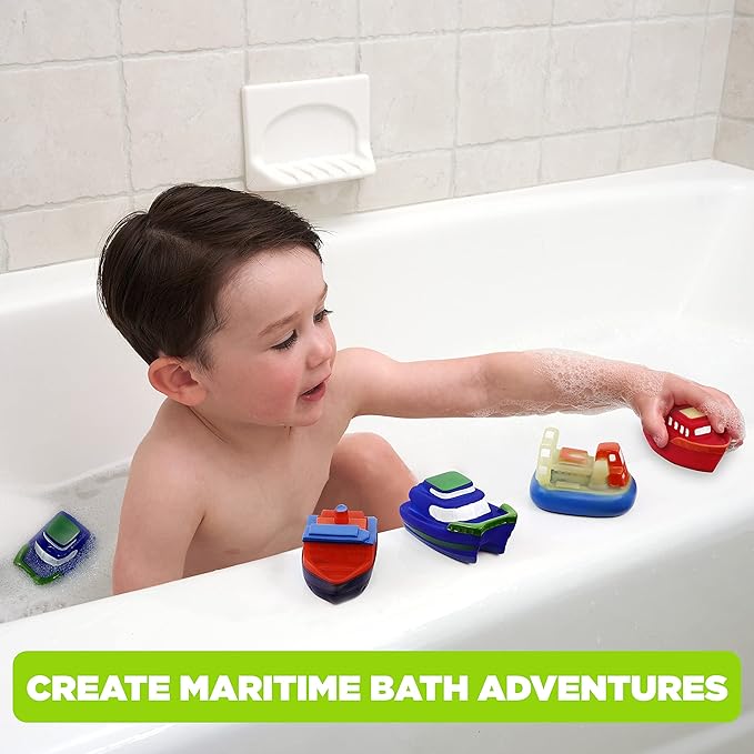 Idea Factory Color Changing Boat Bath Squirter Toys - Party Favors, Educational, Bath Toys (Pack of 2)