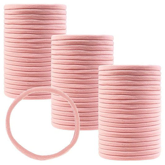 Qearl 60 Pack Soft Stretchy DIY Nylon Headbands Hair Bands Bows DIY Accessory for Newborn Baby Girls