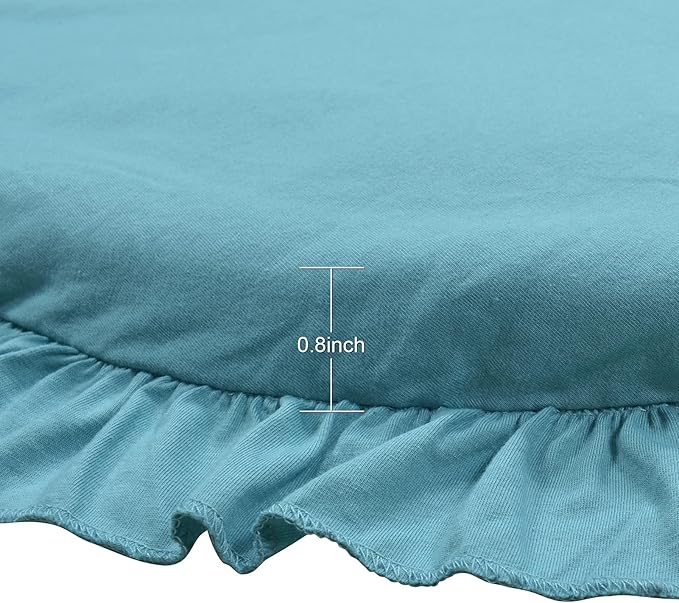 ABREEZE Baby Cotton Play Mat Soft Crawling Mat White Detachable Washable Game Blanket Floor Playmats Kids Infant Child Activity Round Rug Home Room Decor,Green